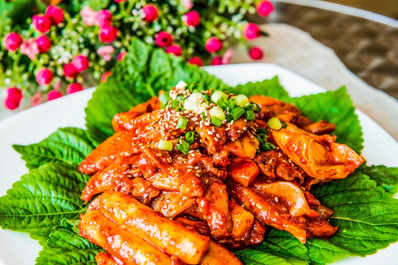Tteokbokki rice cake spicy korea
