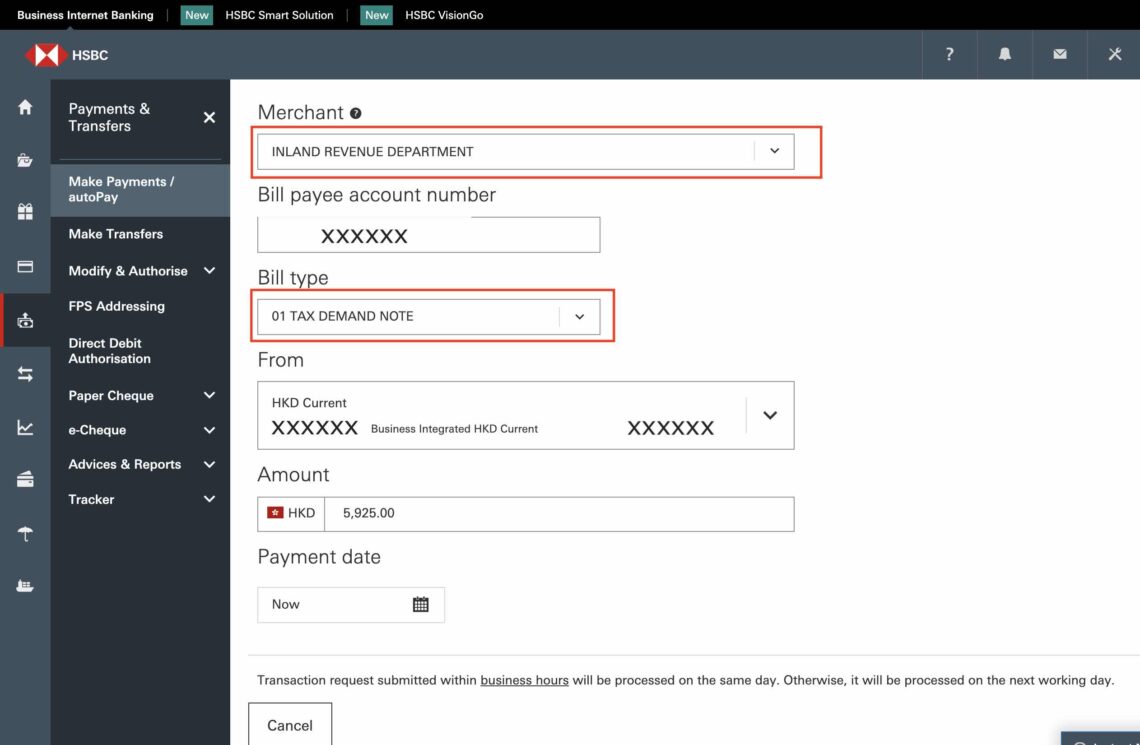 How To Pay Profits Tax In Hong Kong Through Internet Banking 